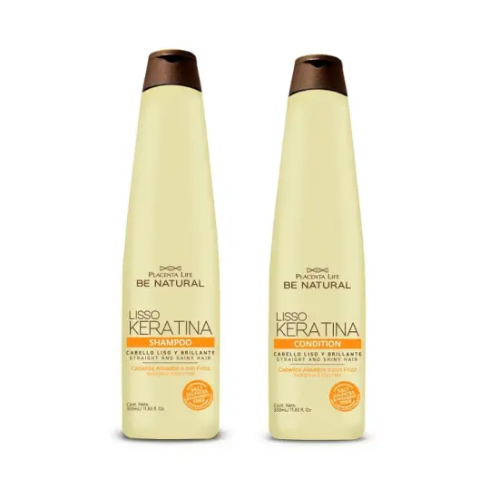 Placenta Life Lisso Keratina - Zestaw Utrwalający Efekt Prostowania Keratynowego Szampon 350ml + odżywka 350ml