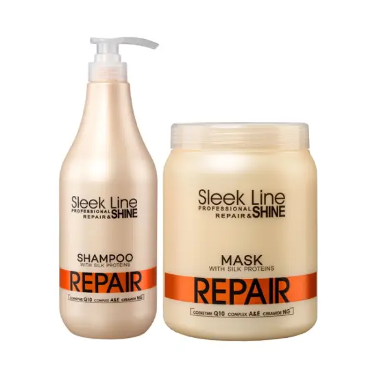Stapiz Sleek Line Repair Szampon z jedwabiem do włosów zniszczonych 1000ml